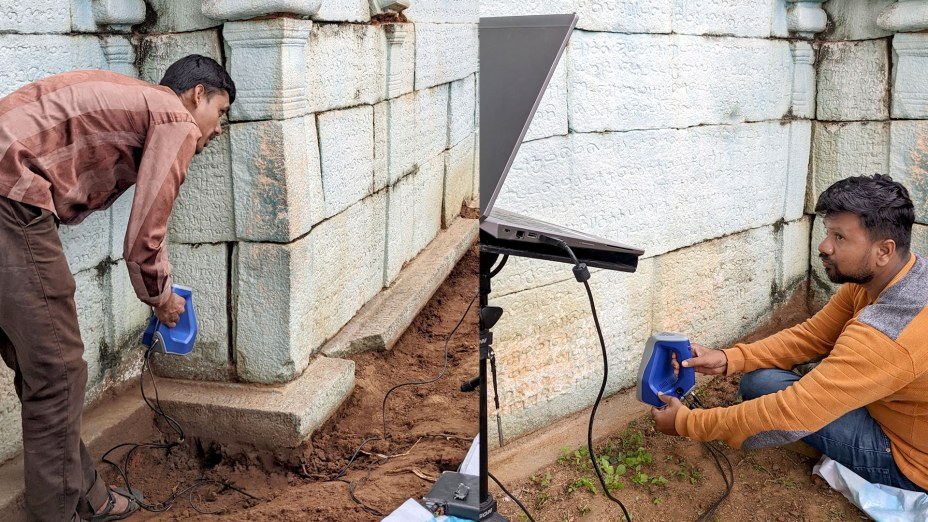 埃太科三维为班加罗尔古代碑文制作数字模型